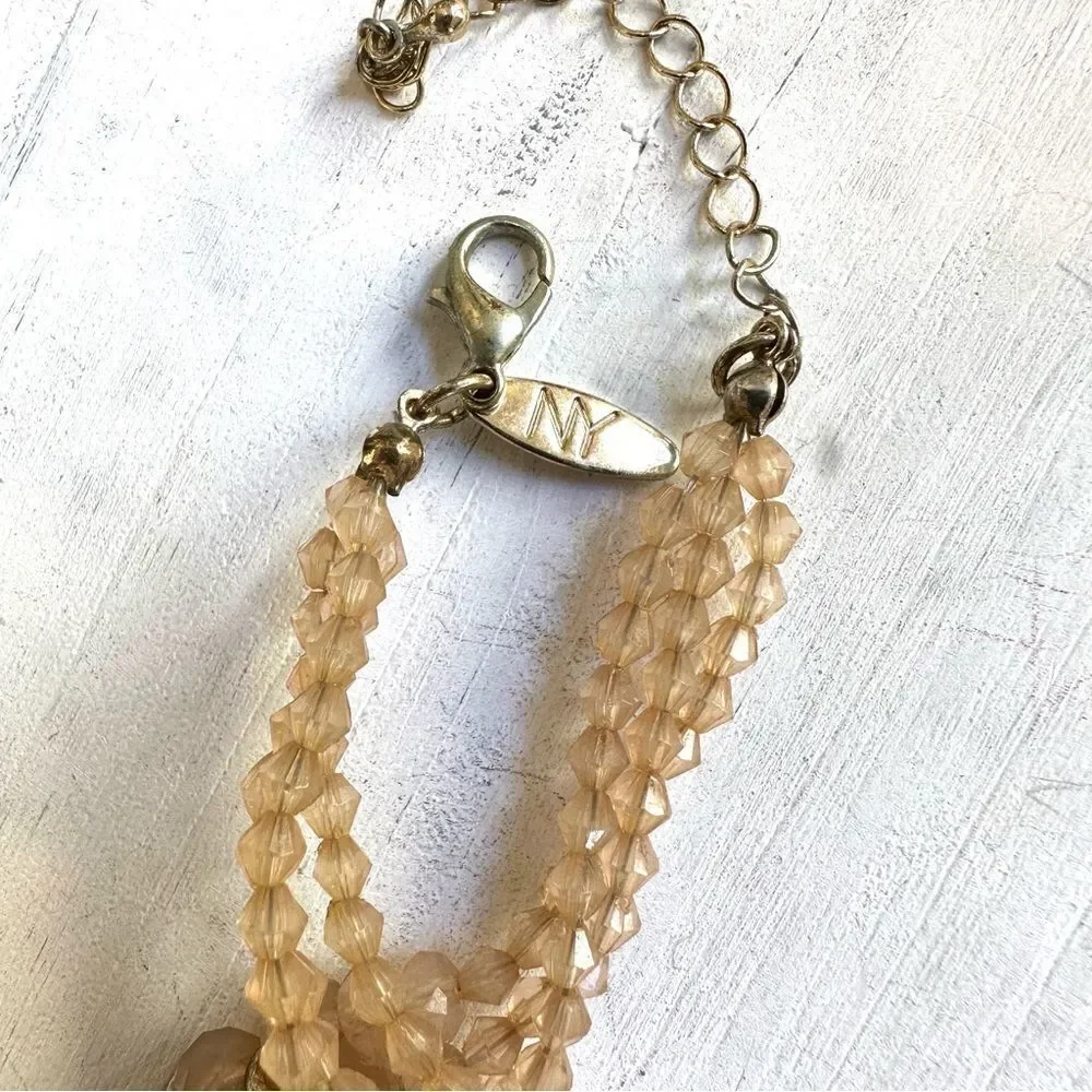 NY collection Peach gold tone choker necklace